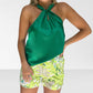 Lime Abstract Shorts