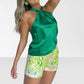 Lime Abstract Shorts