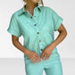 Mint Leather Top
