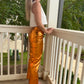 Orange Metallic Pants