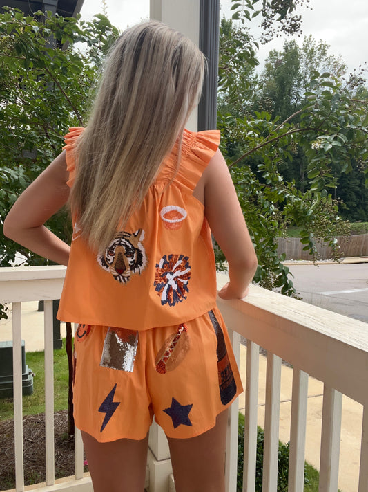 Queen of Sparkles Orange Game Day Set