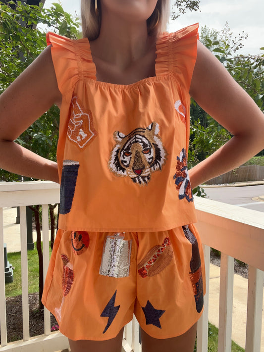 Queen of Sparkles Orange Game Day Set