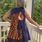 Queen of Sparkles Navy Statement Tiger Dress