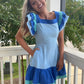 Colorblock Ruffle Dress