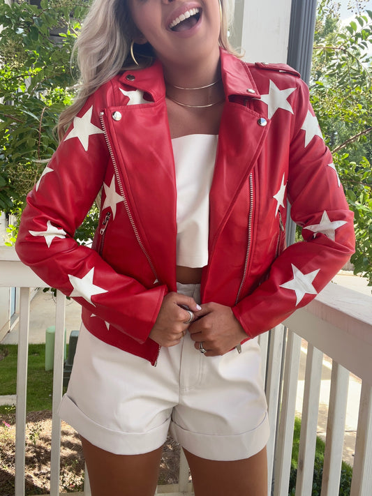 Buddy Love Leather Star Jacket