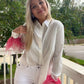 Flirty Feather Button Down Shirt