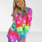 Queen of Sparkles Neon Stripe Clear Sequin Sweater