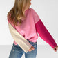 Pink Colorblock Sweater