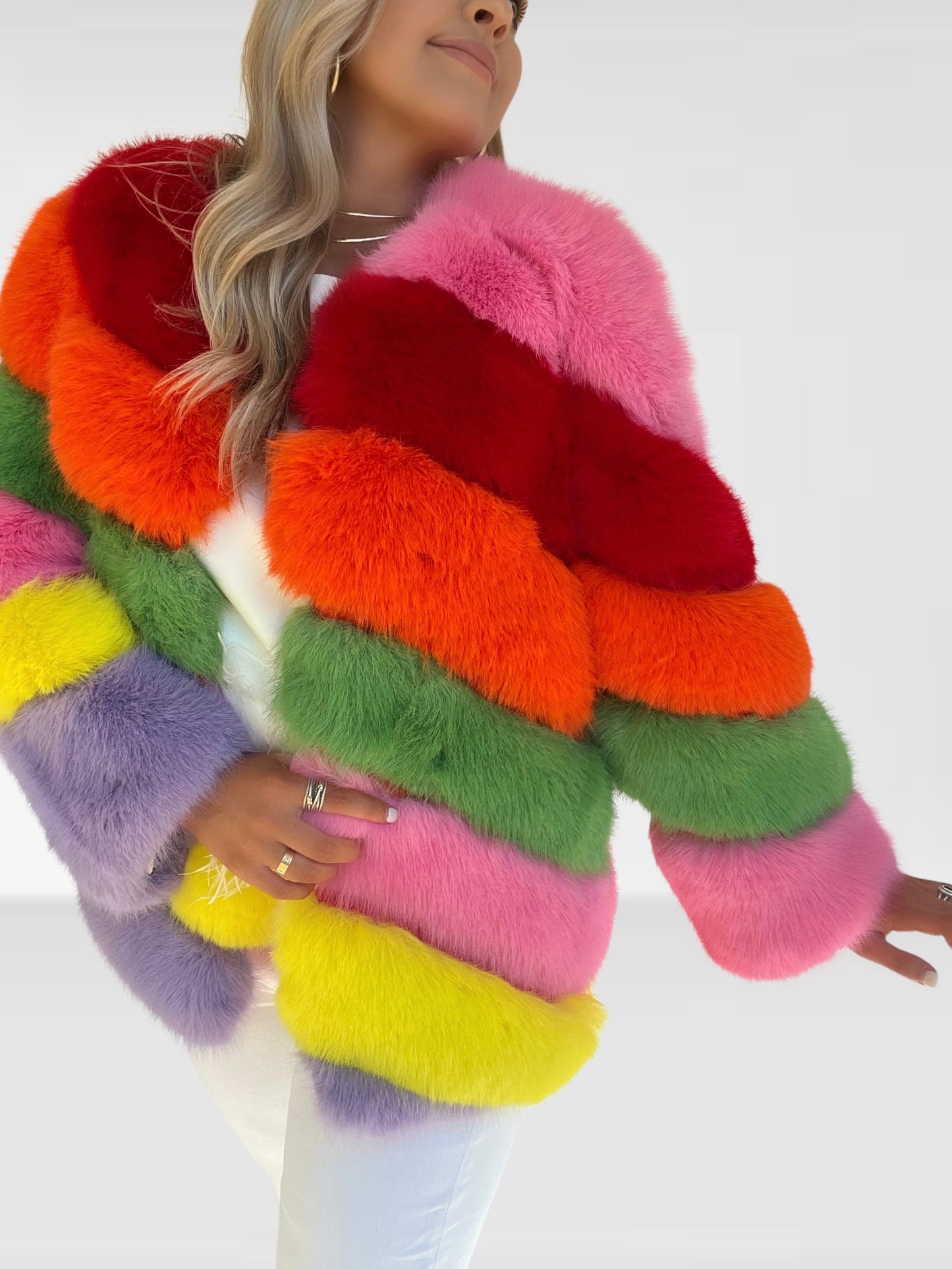 Rainbow Fur Coat