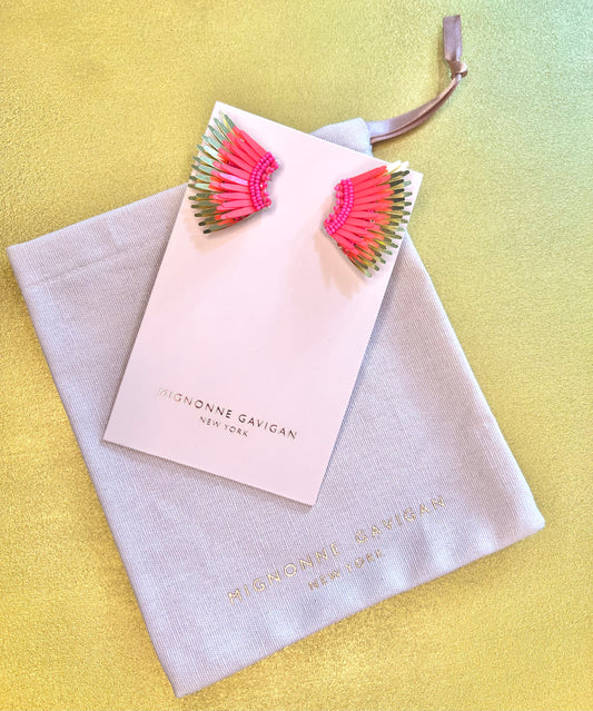 Mignonne Gavigan Neon Pink Mini Madeline Earrings