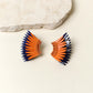 Mignonne Gavigan Orange/Navy Mini Madeline Earrings