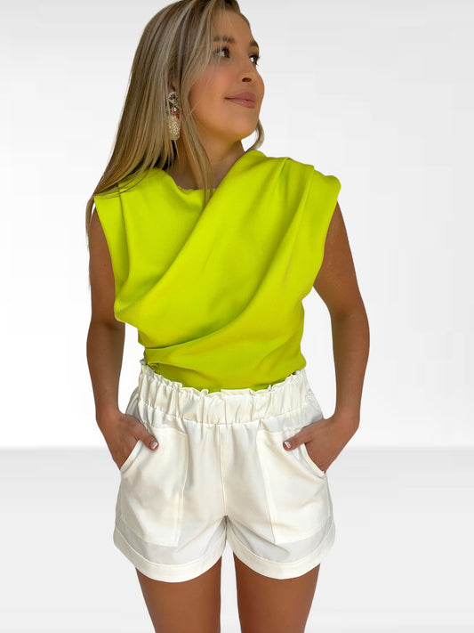 Citron Cowl Neck Top