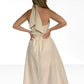 Linen Halter Midi Dress