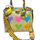 Anca Barbu Neutral Hearts Bag with Yellow Scarf
