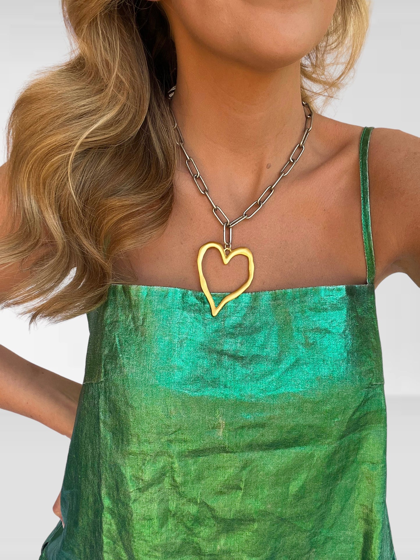 Silver Statement Heart Necklace