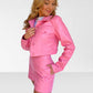 Pink Faux Croc Jacket
