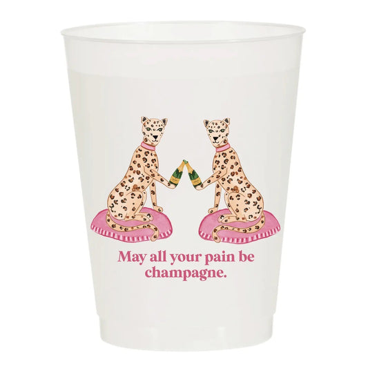 May All Your Pain Be Champagne Frosted Cups